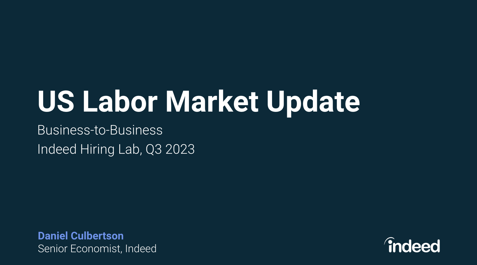 US Labor Market Update Business-to-Business Q3 2023